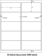 9527 Product 10 UP Sticker Labels,2x4 inches FBA Shipping Address Labels for Laser/Ink Jet Printer,Total 5000 Labels
