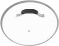 12 Inch Tempered Glass Pot Lid Compatible with 12” Lodge Cast Iron Skillets and 7 Quart Dutch Ovens - Designed with Steam Vent Hole and Heat Resistant Handle