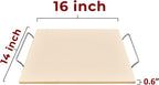 18 Inch Pizza Stone, 16x18 inch Stone for oven and grill - Durable Ceramic Pizza Stone, Heat Resistant up to 1,472°F, Perfect for Homemade Pizza, Bread and More (16x14 inch)