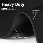 Ewen 31.6"x23.5" Large Silicone Kitchen Counter Mat, 2mm Thick Heat Resistant Silicone Countertop Protector Mat Cover for Baking Air Fryer Toaster Oven Microwave Coffee Maker Cutting Board Drill Black