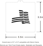 USA Flag Cookie cutter and stencil set Baking stencils and cutters bundle July 4th Independ Independence Day‌ Cookie cutter with stencils Icing stencil and cookie cutter combo(Flag Set)
