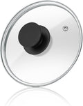 Wadaza Pan Lid 6.5 Inch - Tempered Glass Pot Lid - Oven Safe Replacement Glass Lid for Frying Pan Wok Pot Skillet
