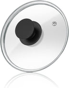 Wadaza Pan Lid 6.5 Inch - Tempered Glass Pot Lid - Oven Safe Replacement Glass Lid for Frying Pan Wok Pot Skillet