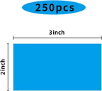STARLIBOO Colored Labels Stickers 3 x 2 Inch, Removable Rectangle Moving Labels Stickers, 250Pcs Garage Sale Price Stickers, Adhesive Moving Labels for Boxes(Blue)