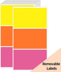 STARLIBOO Removable Colored Labels Stickers, 3X5 Inch Removable Large Label Stickers for Moving Boxes and Storage Bins- Waterproof- Tear Resistant (Multicolor