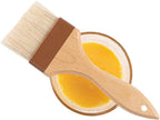 Restaurantware Pastry Tek 3 Inch Wide Buttering Brush 1 Boar Bristle Pastry Brush - Hardwood Handle Built-In Hanging Hole Wood Basting Brush Sturdy Ferrule For Glazing And Basting