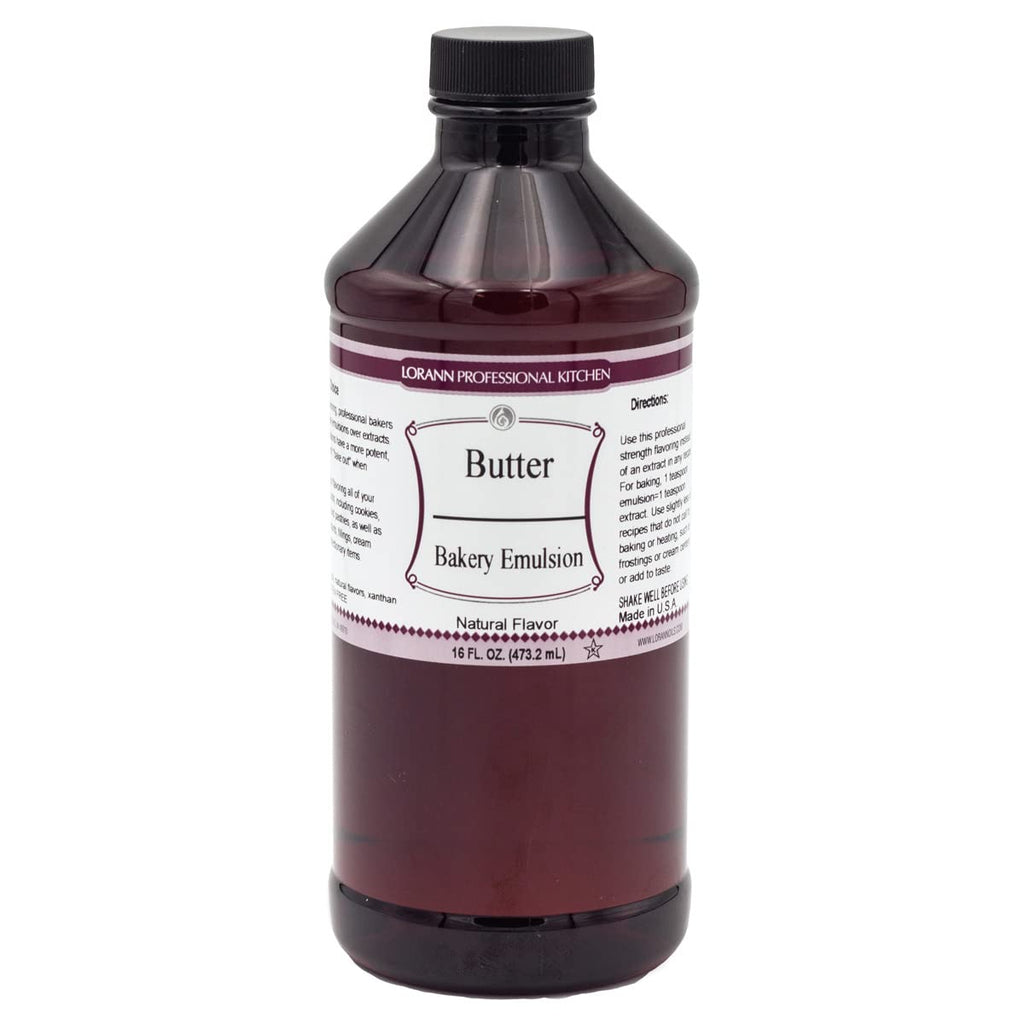 Lorann Oils Butter Bakery Emulsion: True Butter Flavor, Ideal for Enhancing Rich Dairy Notes in Baked Goods, Gluten-Free, Keto-Friendly, Butter Flavoring Essential for Your Kitchen