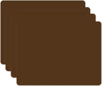 Silicone Placemats, Food-Grade Non-Slip Waterproof, Dining, Stain Resistant, Countertop Protector, Kitchen Counter Mat, Heat Resistant, Baking mat Dishwasher Safe (15.7x11.8Inch-4pack, Coffee)