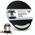 Ibyx Elegant Round Sliding Tray for Your Pressure Cooker, Air Fryer & Heavy Kitchen Appliances - Sturdy, Slides Easily from Under The Cabinet (Natural, 16”)