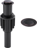 ALEASHA Pop Up Sink Drain Without Overflow, Bathroom Sink Drain Vessel Sink Stopper Pop Up Sink Drain Stopper, Pop Up Drain for Bathroom Sink Drain Strainer for Hair Catcher,Oil Rubbed Bronze