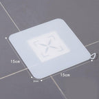 2 Pieces 6 x 6 Inch Silicone Tub Stopper Floor Drain Cover Sewer Anti-Odor Mat Deodorizing Drain Plugs for Kitchen, Bathroom and Laundry