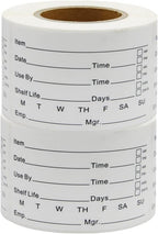 Hcode 2 x 3'' Self-Adhesive Removable Freezer Food Labels- Easy Clean Leaves No Residue- Cooler Food Storage Freezer Stickers Plastic Paper Perfect for Reusable Containers 2 Roll