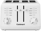 Cuisinart CPT-142P1 4-Slice Compact Plastic Toaster, White & HM-50 Power Advantage 5-Speed Hand Mixer, White