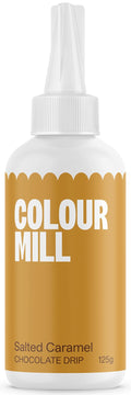 Colour Mill Chocolate Drip Easy-Melt Drizzle for Desserts, 125 Grams Salted Caramel