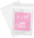 iMailer - 1000 Pcs- 8" x 10" Plastic Zip Poly Bags- Clear Resealable Zip Bag for Art Prints, Brochure, Photoes, Handicraft Gift