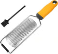 Pro Zester Grater, Lemon Zester, Parmesan Zester, Chocolate, With Razor-Sharp Stainless Steel Blade, Protective Cover and Cleaning brush, Dishwasher Safe, by Nspring