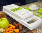 Pro Vegetable Chopper, Professional Mandoline Slicer for Kitchen, Veggie Chopper, Vegetable Slicer with Stainless Steel Blades, Food Chopper with Container, French Fry Cutter By Zôco Smart