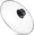13 Inch Pan Lid Tempered Glass Pot Lid Replacement Pan Cover for Cast Iron Skillets, Frying Pans, Pots and Wok, Clear