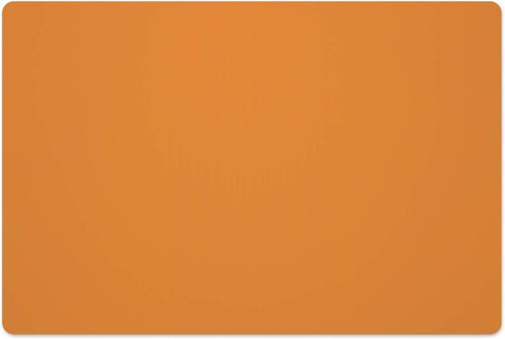 Silicone Placemats, Food-Grade Non-Slip Waterproof, Dining, Stain Resistant, Countertop Protector, Kitchen Counter Mat, Heat Resistant, Baking mat Dishwasher Safe (23.6"×15.7"-1pack, Orange)