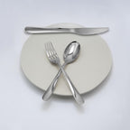 Stainless Steel 18PCS Dinner Set combo with 6 Dinner Knives, 6 Dinner Forks, 6 Dinner Spoons，Silverware Set for Home, Kitchen and Restaurant, Mirror Polished& Dishwasher Safe