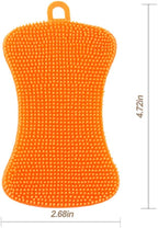 3PCS OstWony Silicone Dish Sponges, Super Food-Grade Silicone Sponges, Multi-Purpose and Efficient Sponge Kitchen Gadgets, Especial Delicate Kitchen Sponge Brush