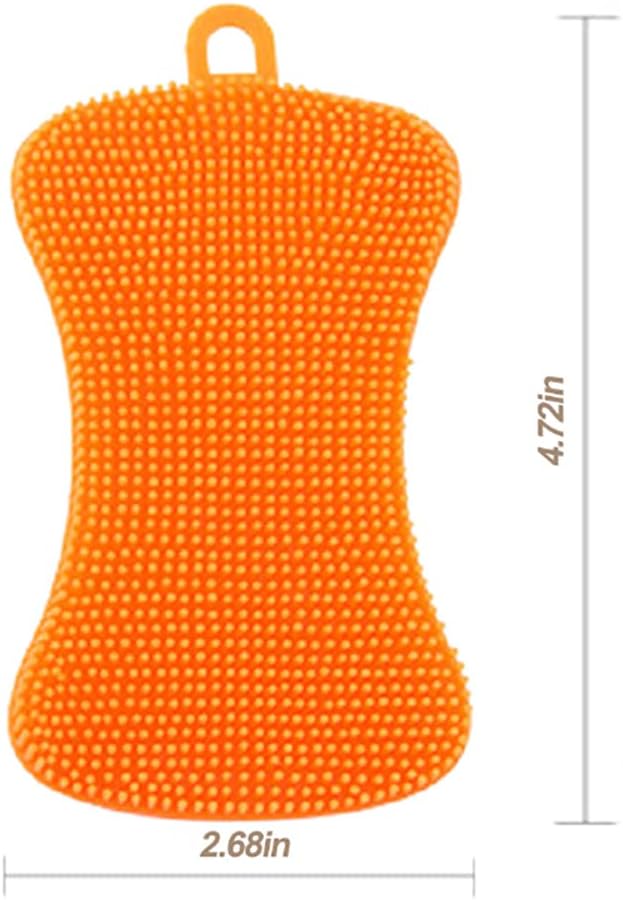 3PCS OstWony Silicone Dish Sponges, Super Food-Grade Silicone Sponges, Multi-Purpose and Efficient Sponge Kitchen Gadgets, Especial Delicate Kitchen Sponge Brush