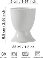 Egg Cups Set of 6 Ceramic Egg Stand Holder Kitchen Egg Cup Small Fruit Cup Snack Candy Cup Egg Cups for Soft Boiled Eggs Breakfast Party Dinning 2.56 x 1.97 inch