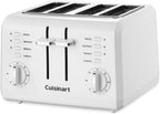 Cuisinart CPT-142P1 4-Slice Compact Plastic Toaster, White & HM-50 Power Advantage 5-Speed Hand Mixer, White