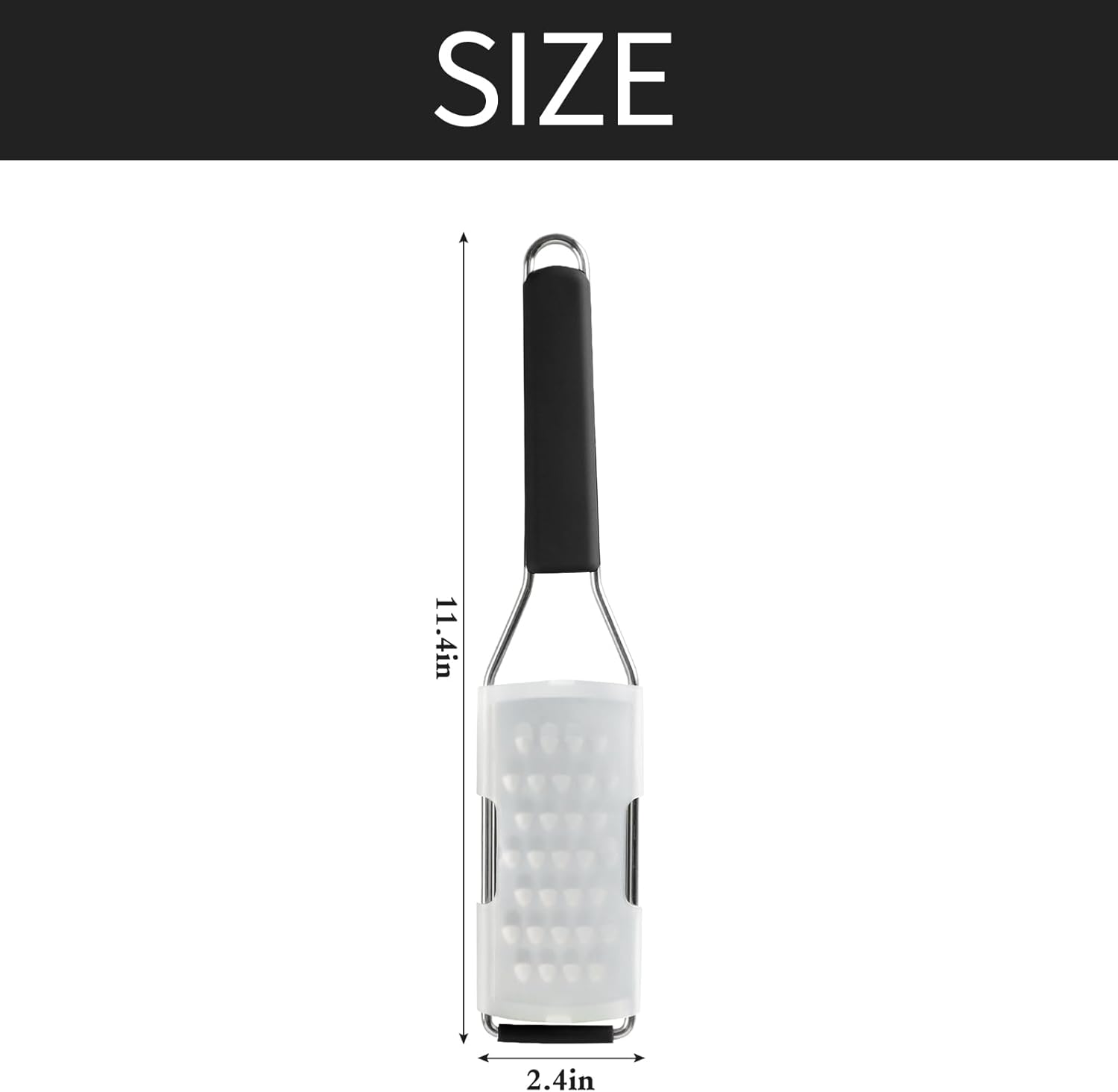 Cambom Cheese Grater Vegetable Shredder & Citrus Zester Lemon Zester for Parmesan Cheese, Vegetables, Zucchini, Nutmeg, Chocolate, Lemons, Hand Held Shredder Graters Stainless Steel Extra Coarse Blade