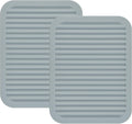 Smithcraft Silicone Trivets Mats for Hot Dishes and Hot Pots, Hot Pads for Countertops, Tables, Pot Holders, Spoon Rest Small Drying Mats Set of 2 Many Colors for Your Choose (Light Grey)