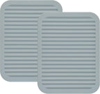Smithcraft Silicone Trivets Mats for Hot Dishes and Hot Pots, Hot Pads for Countertops, Tables, Pot Holders, Spoon Rest Small Drying Mats Set of 2 Many Colors for Your Choose (Light Grey)