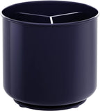 Plastic Rotating Extra Large Utensil Holder Crock with No-Tip Weighted Base, Removable Divider, And Gripped Insert - Dishwasher Safe Kitchen Utensil Holder For Kitchen Counter: Blue Utensil Caddy