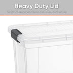Superio Storage Bins with Lids- 2 Pack, 2.5 Qt Clear Boxes for Organizing, Stackable Plastic Containers- BPA Free, Non-Toxic, Odor Free, Organizer for Home, Office, Dorm