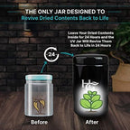 Herb Guard - 2 Oz Airtight Ultraviolet Jar (1 Liter), Humidity Pack Keeps Herbs Fresh for Months [5 Pack]