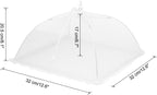 uxcell 3 Pcs Large and Tall Food Covers 13" Mesh Food Covers for Outdoors Collapsible Food Protector Covers Tent for Parties Outdoor Picnics BBQs, White