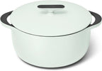 Caraway Enameled Dutch Oven - 6.5 qt Cast Iron Dutch Oven With Lid - 3 Layer Enamel Coating - No Seasoning Required - Compatible With All Stovetops - Oven Safe - No Forever Chemicals - Light Mist