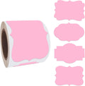 2 x3 Pink Label Stickers, Self-Adhesive Gift Tag Stickers, Write on Blank Labels for Essential Oil Bottles, Gifts, Name Tags, Fancy Shapes 200PCS
