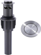ALEASHA Bathroom Sink Drain with Overflow Vessel Sink Stopper,Pop Up Drain for Bathroom Sink Pop Up Drain Stopper for Hair Catcher,Brushed Nickel