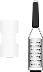 Cambom Cheese Grater Vegetable Shredder & Citrus Zester Lemon Zester for Parmesan Cheese, Vegetables, Zucchini, Nutmeg, Chocolate, Lemons, Hand Held Shredder Graters Stainless Steel Extra Coarse Blade