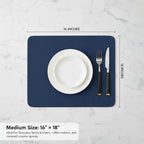 Dish Drying Mat Super Absorbent – 16" x 18" Coffee Mat for Countertops – Non-Slip Drying Mat for Kitchen Counter – Easy to Clean Water Absorbent Mat – Large Dish Drying Mats (Navy Blue)