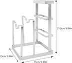 Stainless Steel Pot Lid Stand and Chopping Board Rack for Kitchen Countertop Organization, Knife Storage Block, Space-Saving Cooking Accessory
