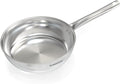 Sunhouse 18/10 10 Inch Stainless Steel Frying Pan, Whole-Clad No Coatings Skillet with Stay-cool Handle for Cooking, Durable & Oven Safe to 500°F, Dishwasher Safe, Compatible with All Cooktops