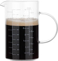 BCnmviku Glass Measuring Cup, Insulated handle, V-Shaped Spout, High Borosilicate Glass Measuring Cup 1000ML、 /1 Liter, 4 Cup for Kitchen or Restaurant, Easy To Read (1000ml-1pcs)