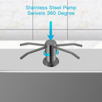 Dish Soap Dispenser for Kitchen Sink, Countertop Sink Soap Dispenser Water Pump with 47” No-Spill Extension Tube Kit Design for Kitchen Bathroom, No More Refills （Gray）