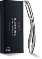 Professional Vegetable Peeler – Premium 304 Stainless Steel Potato Peeler for Kitchen, Ultra Sharp Blade, Ergonomic Non-Slip Handle, Dishwasher Safe, 5-Year Warranty