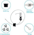 Soap Dispenser for Kitchen Sink, in Sink Soap Dispenser Pump, 47" Silicone Extension Tube Connect to The Soap Bottle Directly, Say Goodbye to Frequent Refills (Chrome)