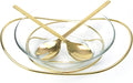 Regent 18/10 CONTEMPO Chromeplated 9.8”inch 25cm Salad Bowl with Stainless Steel Servers Salad Bowls, Big Salad Bowls with Perfect for Fruits, Vegetable or Salads (Gold)