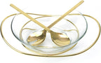 Regent 18/10 CONTEMPO Chromeplated 9.8”inch 25cm Salad Bowl with Stainless Steel Servers Salad Bowls, Big Salad Bowls with Perfect for Fruits, Vegetable or Salads (Gold)