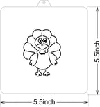Thanksgiving Turkey Cookie cutter and stencil set Baking stencils and cutters bundle DIY bakery decorating kit Thanksgiving Cookie cutter with stencils Icing stencil and cookie cutter combo(Turkey)