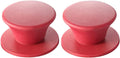 JoyTube Universal Pot Pan Lids Replacement Knob, Silicone Heat Resistant Pan Cover Holding Handles BPA Free Dishwasher Safe Fits Skillets and Kitchen Cookware (Pack of Two-Red)